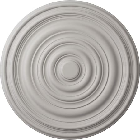 Ekena Millwork Carton Ceiling Medallion (For Canopies up to 2 5/8"), Hand-Painted Ultra Pure White, 12 5/8"OD x 1"P CM13CAUWF